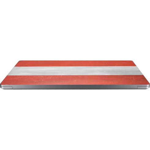Distressed Austria Flag Universal Laptop 12in (9.8 x 6.8in) Skin
